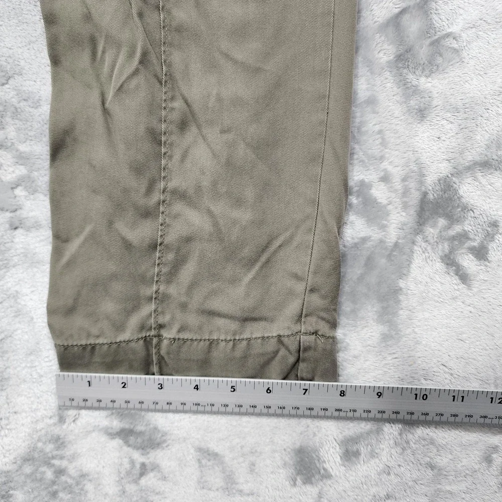 Workshop Republic Clothing Pants Womens M Green Crop Straight Lyocell Pull‎ On